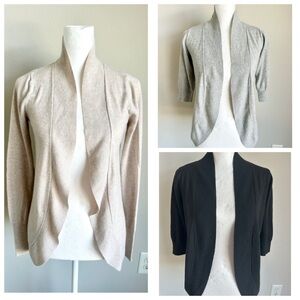 Merona Women's Open Front Cardigan Sweater - Cream, Gray, Black